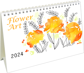 Desk calendar 2024 Flower Art