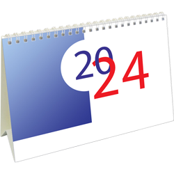 Desk calendar 2024 International Memo 13p Cover