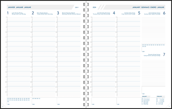 Desk diary 2024 Plan-a-week