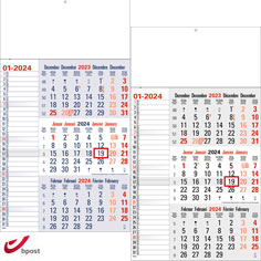 Shipping calendar 3 months 2024 Memo