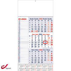 Shipping calendar 3 months 2023 Memo with year summary