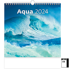 Wall calendar Deco 2024 Aqua