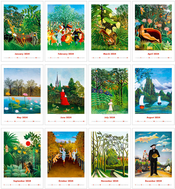 Wall calendar 2024 Art Naive 13p 31x52cm Images