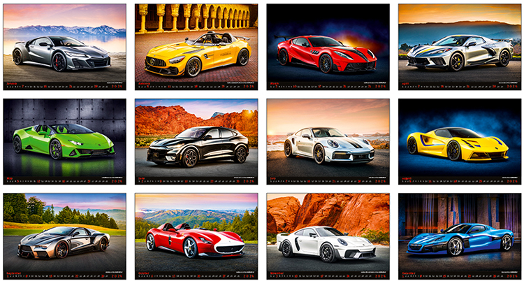 Wall calendar 2024 Cars 13p 45x38cm Images