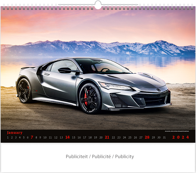 Wall calendar 2024 Cars 13p 45x38cm