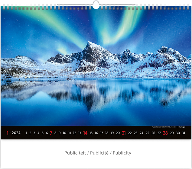 Wall calendar 2024 Landscapes 13p 45x38cm