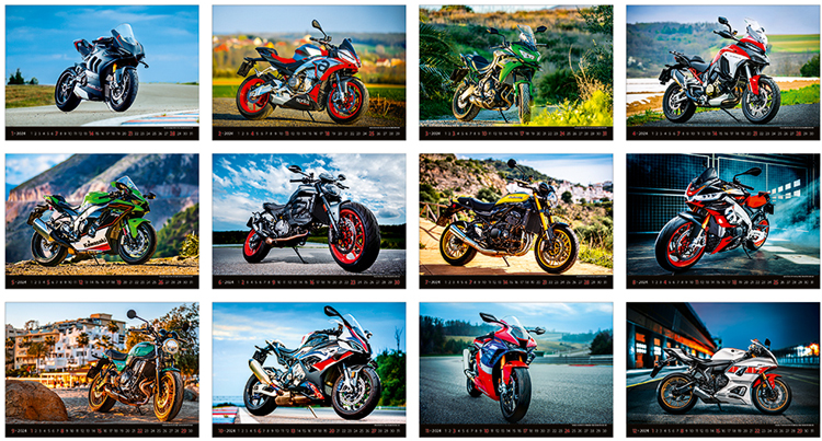 Wall calendar 2024 Motorbikes 13p 45x38cm Images