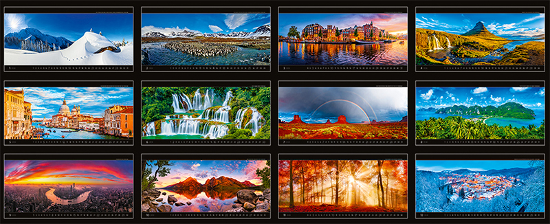 Wall calendar 2024 Panoramaphoto 13p 63x38cm Images