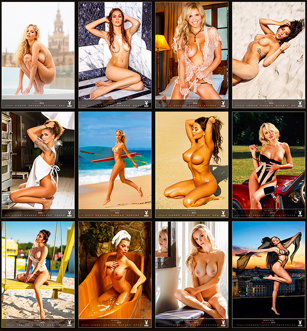 Wall calendar 2024 Pin-Up Playboy 13p 34x55cm images
