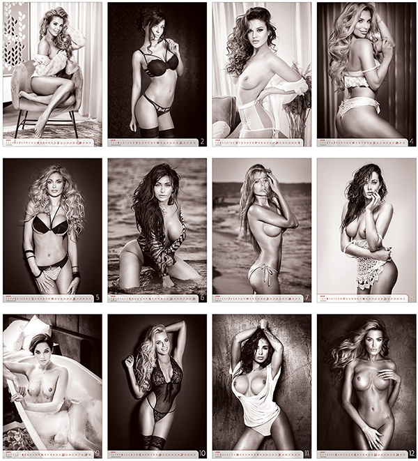 Wall calendar 2024 Pin-Up Women 13p 34x55cm Images