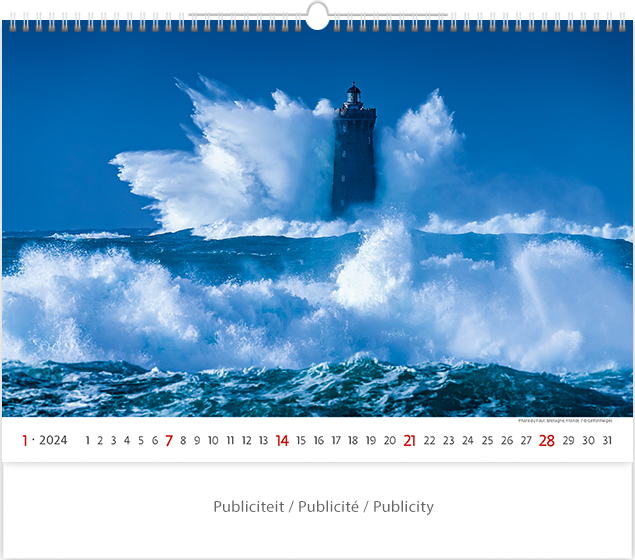 Wall calendar 2024 Sea 13p 45x38cm