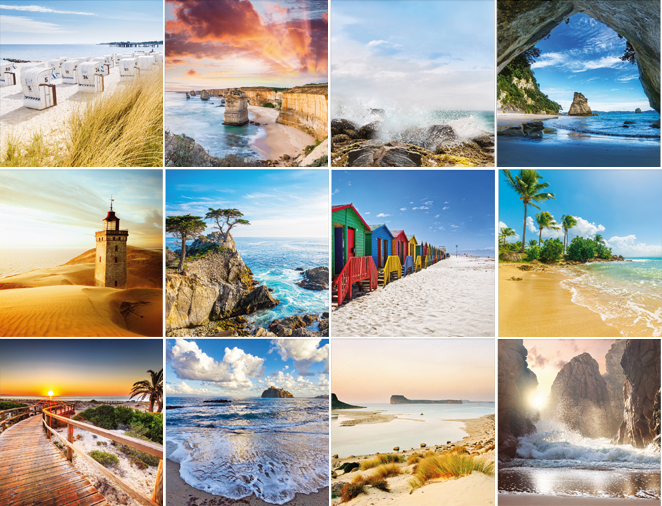 Wall calendar 2024 Seaside 13p 30x47cm Images