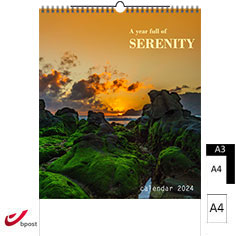 Wall calendar 2024 Serenity A4 A3