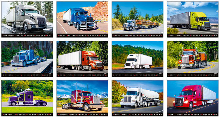 Wall calendar 2024 Trucks 13p 45x38cm Images