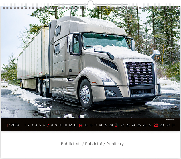 Wall calendar 2024 Trucks 13p 45x38cm