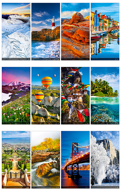 Wall calendar 2024 Verticalphoto 13p Images