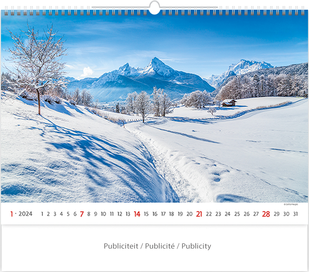 Wall calendar 2024 Via 13p 45x38cm