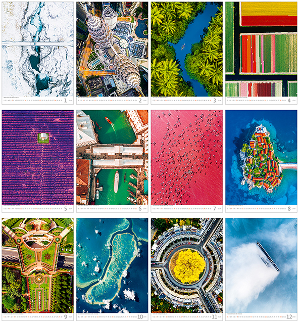 Wall calendar 2024 World from Above 13p 31x52cm Images